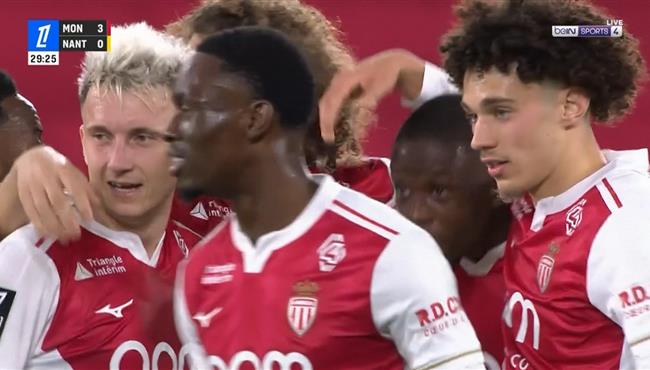 اهداف مباراة نانت وموناكو في الدوري الفرنسي