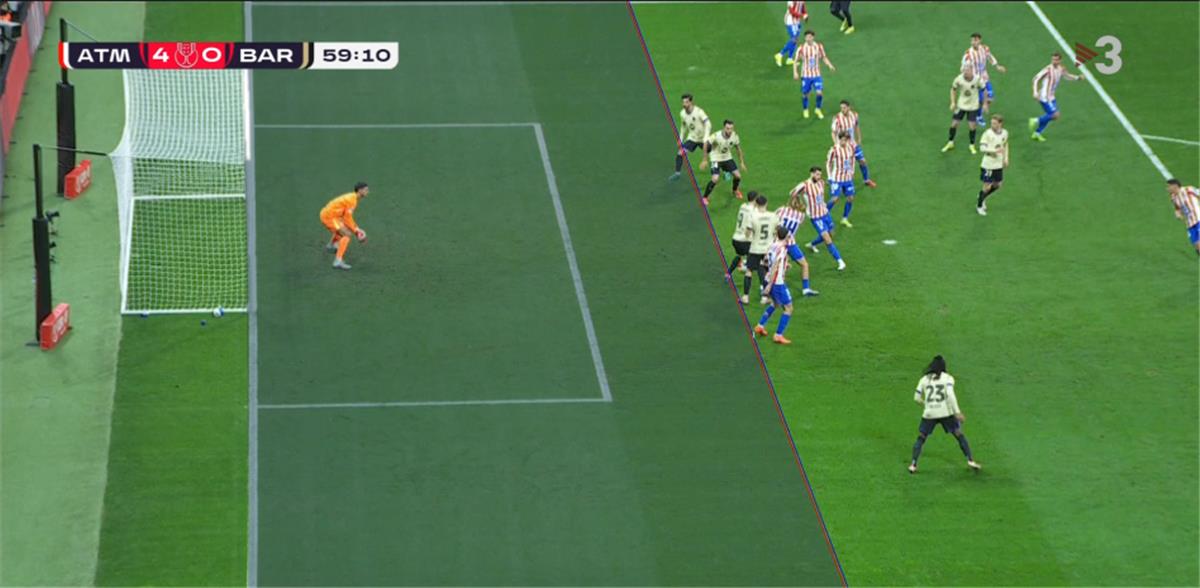 توضيح جديد من لجنة الحكام بشأن هدف كوبارسي المثير في مباراة برشلونة وأتلتيكو مدريد