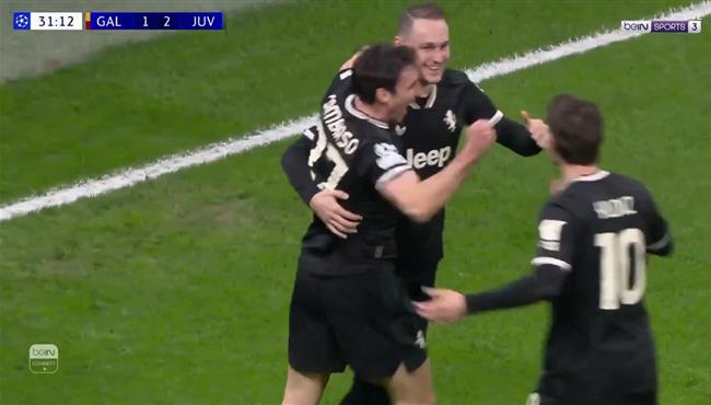 هدف يوفنتوس الثاني في مرمي جالطة سراي بدوري ابطال اوروبا