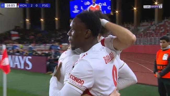 هدف موناكو الثاني في مرمي باريس سان جيرمان بدوري ابطال اوروبا