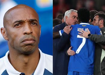 هنري يدعم فينيسيوس ويوجه انتقادات عنيفة للاعب بنفيكا كان شجاع ا بوضع قميصه على فمه