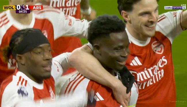 اهداف مباراة ارسنال وولفرهامبتون في الدوري الانجليزي