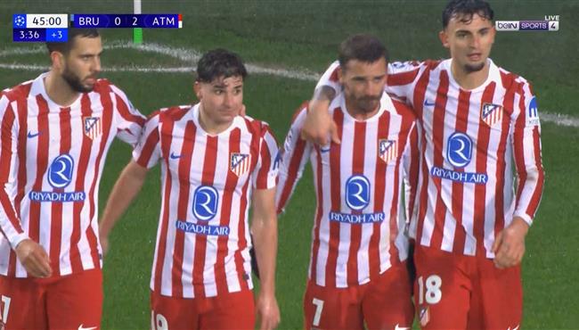 اهداف مباراة اتلتيكو مدريد وكلوب بروج في دوري ابطال اوروبا