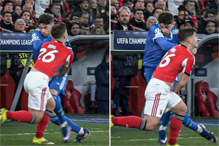 فالفيردي لاعب ريال مدريد يعتدي على لاعب بنفيكا