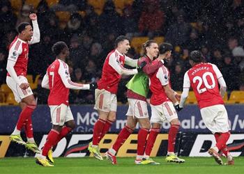 مباريات آرسنال المتبقية في الدوري الإنجليزي بعد التعادل مع ولفرهامبتون