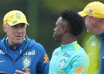 أنشيلوتي فينيسيوس البرازيل مختلف عن ريال مدريد وأريد التجديد 4 سنوات