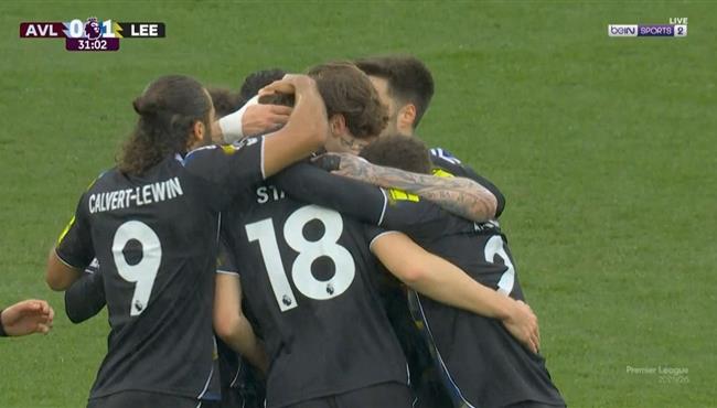 اهداف مباراة استون فيلا وليدز يونايتد في الدوري الانجليزي