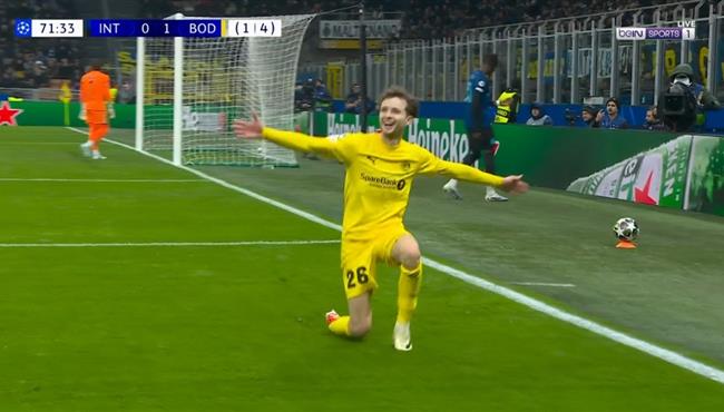 هدف بودوجليمت الثاني في مرمي انتر ميلان بدوري ابطال اوروبا