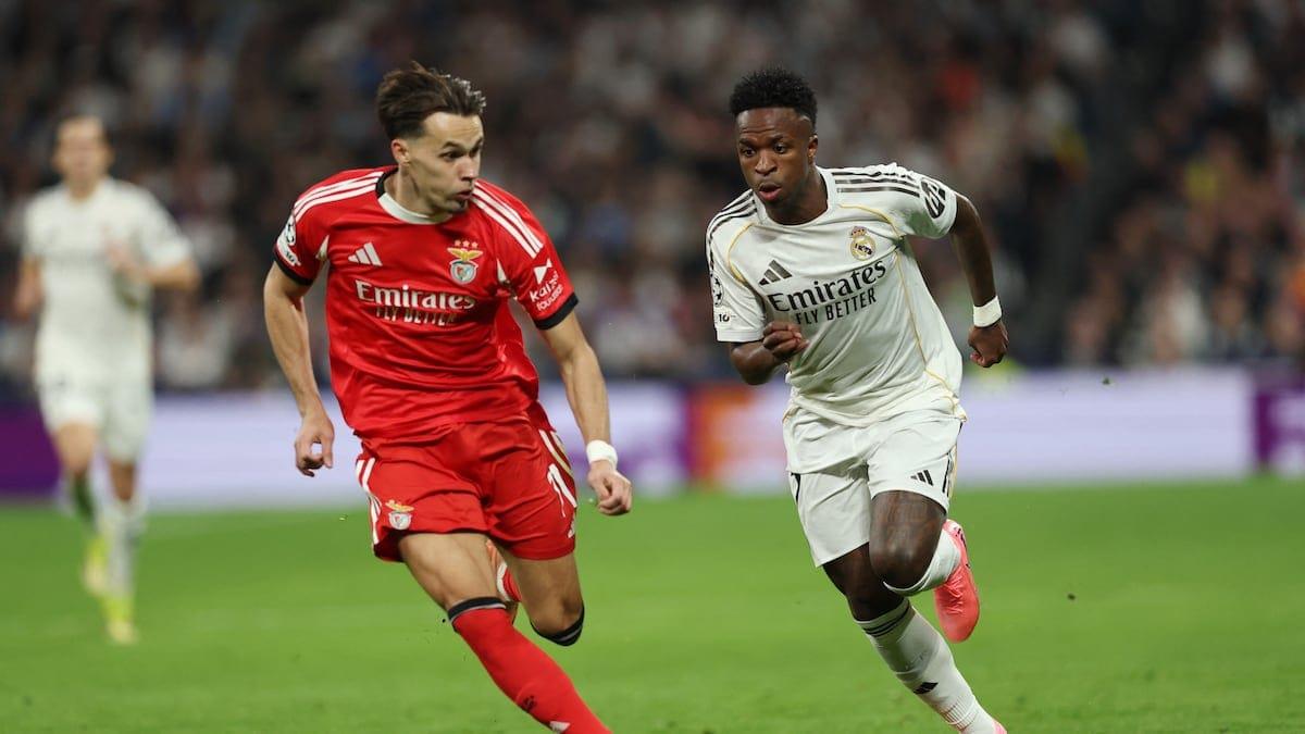 بنفيكا يسجل الهدف الأول أمام ريال مدريد وتشواميني يتعادل في دوري أبطال أوروبا