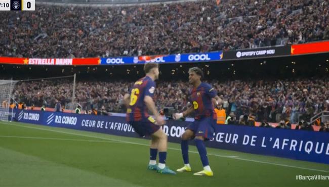 اهداف مباراة برشلونة وفياريال 4 1 الدوري الاسباني