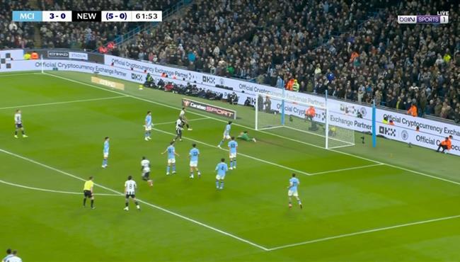 هدف نيوكاسل الرائع في مرمي مانشستر سيتي بكأس الرابطة الانجليزية