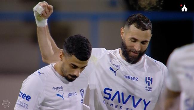 هدف كريم بنزيما الثالث في مرمي الاخدود بالدوري السعودي