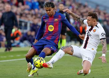 فيديو تسديدة صاروخية لامين يامال يسجل هدف برشلونة الثاني أمام مايوركا