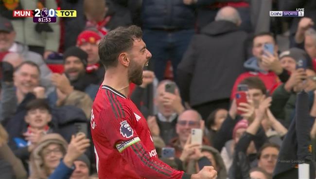 هدف برونو فرنانديز في مرمي توتنهام بالدوري الانجليزي