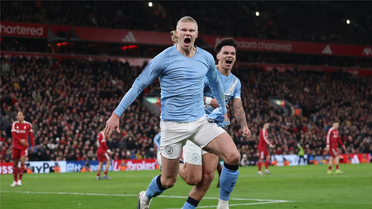 هالاند يسجل هدف مانشستر سيتي الثاني أمام ليفربول