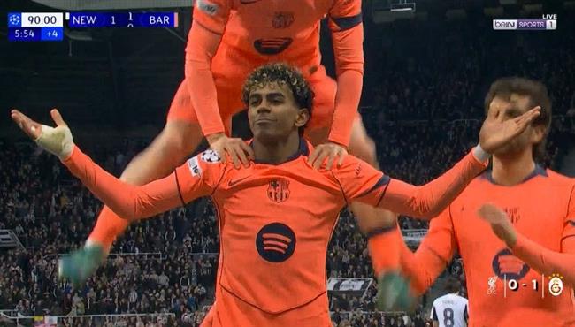 اهداف مباراة برشلونة ونيوكاسل في دوري ابطال اوروبا