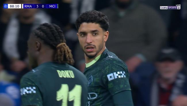 ملخص لمسات عمر مرموش في مباراة مانشستر سيتي وريال مدريد بدوري ابطال اوروبا