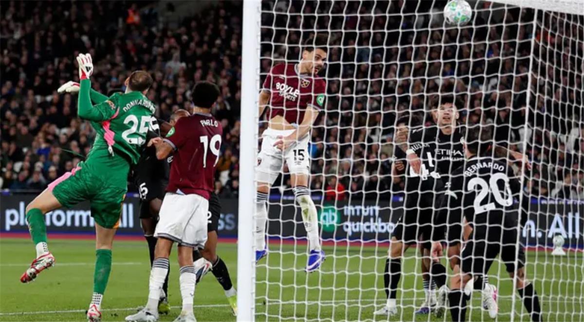 فيديو | مافروبانوس يسجل هدف تعادل وست هام أمام مانشستر سيتي