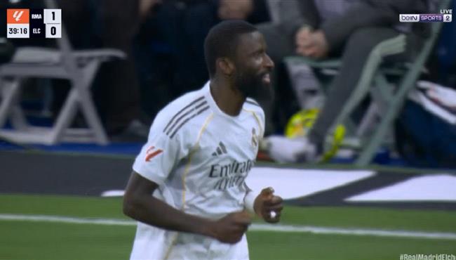 هدف روديجر في مرمي التشي بالدوري الاسباني