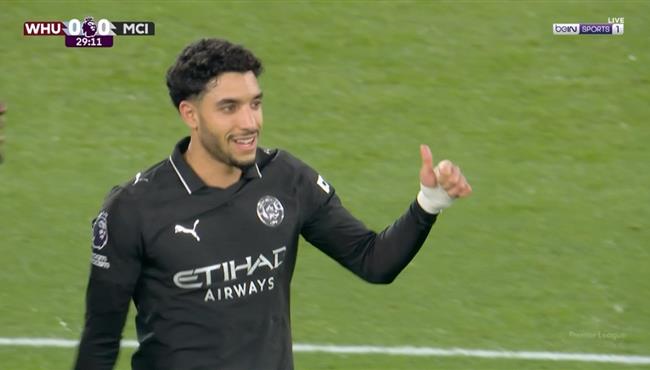 ملخص لمسات عمر مرموش في مباراة مانشستر سيتي ووست هام بالدوري الانجليزي