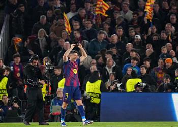 فيديو مهرجان أهداف ليفاندوفسكي يسجل ثنائية لـ برشلونة أمام نيوكاسل