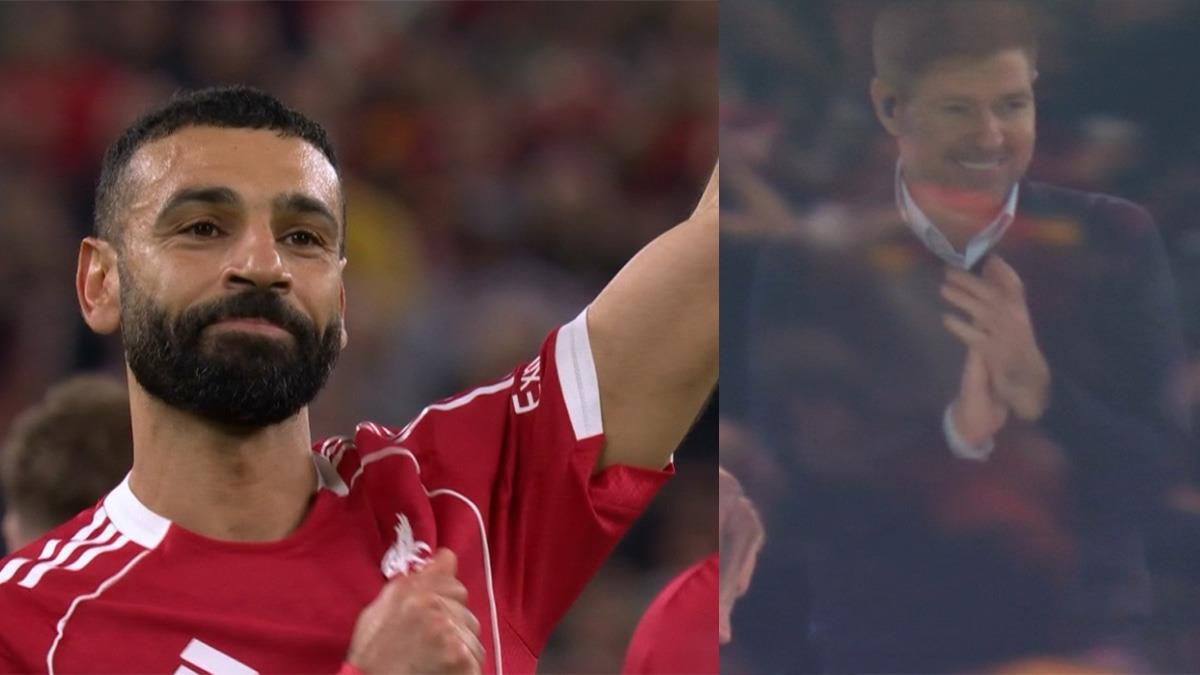 فيديو | جيرارد صفق له.. محمد صلاح يسجل هدفًا مُذهلًا لـ ليفربول أمام جالطة سراي