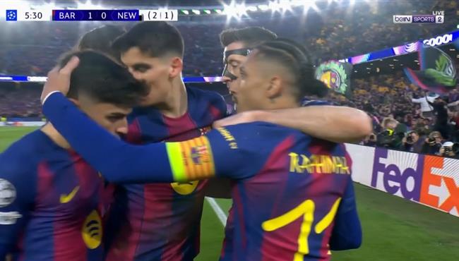 اهداف مباراة برشلونة ونيوكاسل في دوري ابطال اوروبا