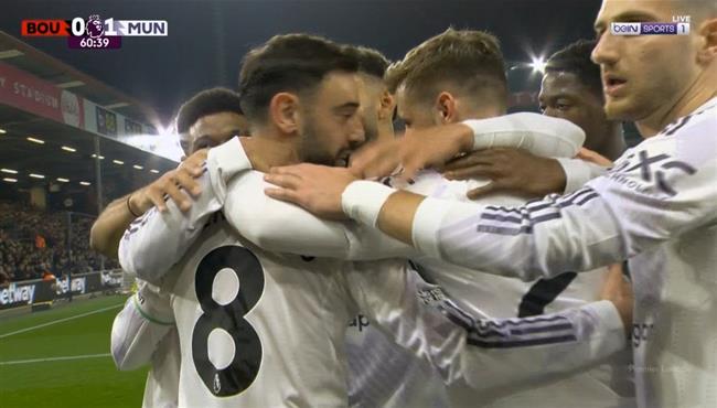 اهداف مباراة مانشستر يونايتد وبورنموث في الدوري الانجليزي