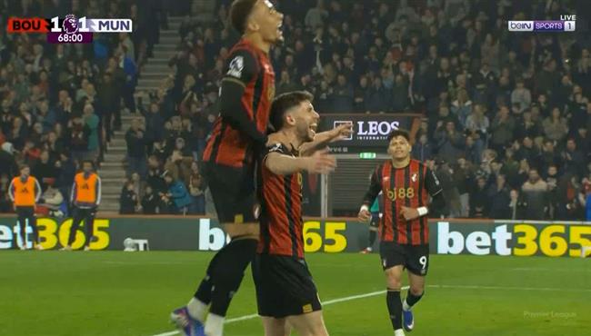 هدف تعادل بورنموث مع مانشستر يونايتد 1 1 الدوري الانجليزي