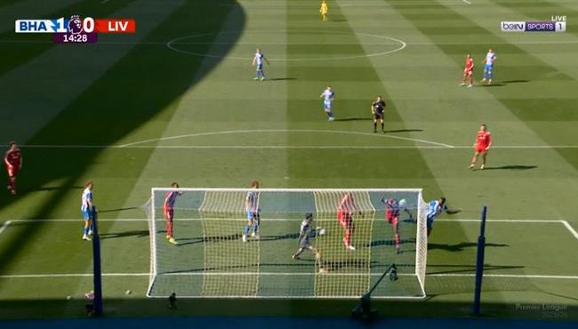 اهداف مباراة ليفربول وبرايتون في الدوري الانجليزي