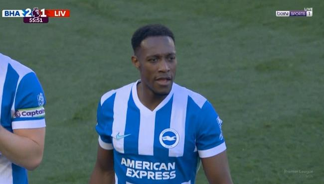 هدف برايتون الثاني في مرمي ليفربول بالدوري الانجليزي