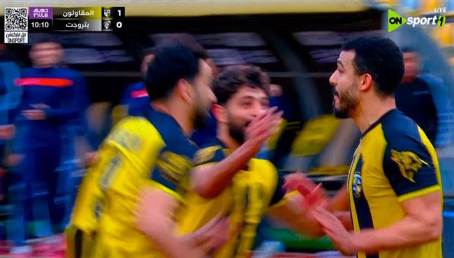 هدف المقاولون العرب الاول في مرمي بتروجيت بالدوري المصري