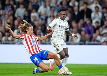 فيديو تسديدة رائعة فينيسيوس جونيور يسجل هدف ريال مدريد الثالث أمام أتلتيكو مدريد