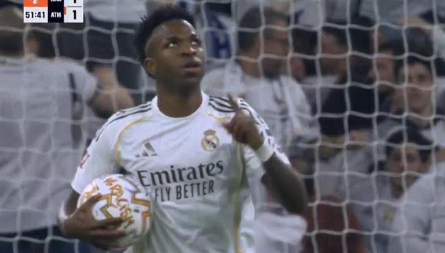 هدف فينيسيوس جونيور في مرمي اتلتيكو مدريد بالدوري الاسباني