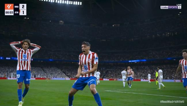 هدف تعادل اتلتيكو مدريد الرائع مع ريال مدريد 2 2 الدوري الاسباني