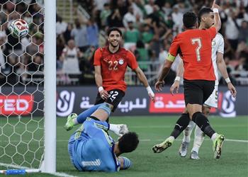 فيديو بتسديدة صاروخية عمر مرموش يسجل هدف منتخب مصر الرابع أمام السعودية