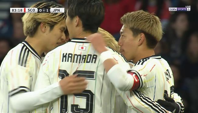هدف فوز اليابان علي سكتلندا 1 0 مباراة الودية