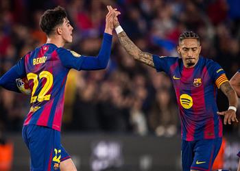 فيديو رافينها يسجل هدف برشلونة الثاني أمام أتلتيكو مدريد