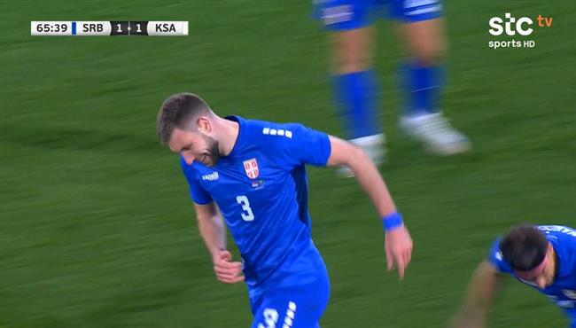 هدف تعادل صربيا الرائع مع السعودية 1 1 مباراة ودية