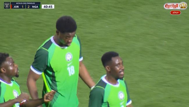 هدف نيجيريا الثاني في مرمي الاردن بمباراة ودية