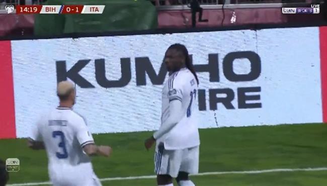 هدف ايطاليا الاول في مرمي البوسنة والهرسك بتصفيات كأس العالم