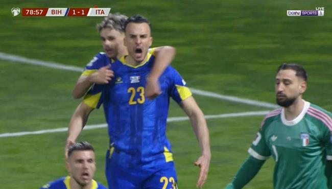 هدف تعادل البوسنة والهرسك مع ايطاليا 1 1 تصفيات كأس العالم