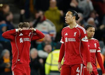 فان دايك يلوم لاعبي ليفربول بعد الخسارة القاتلة أمام ولفرهامبتون