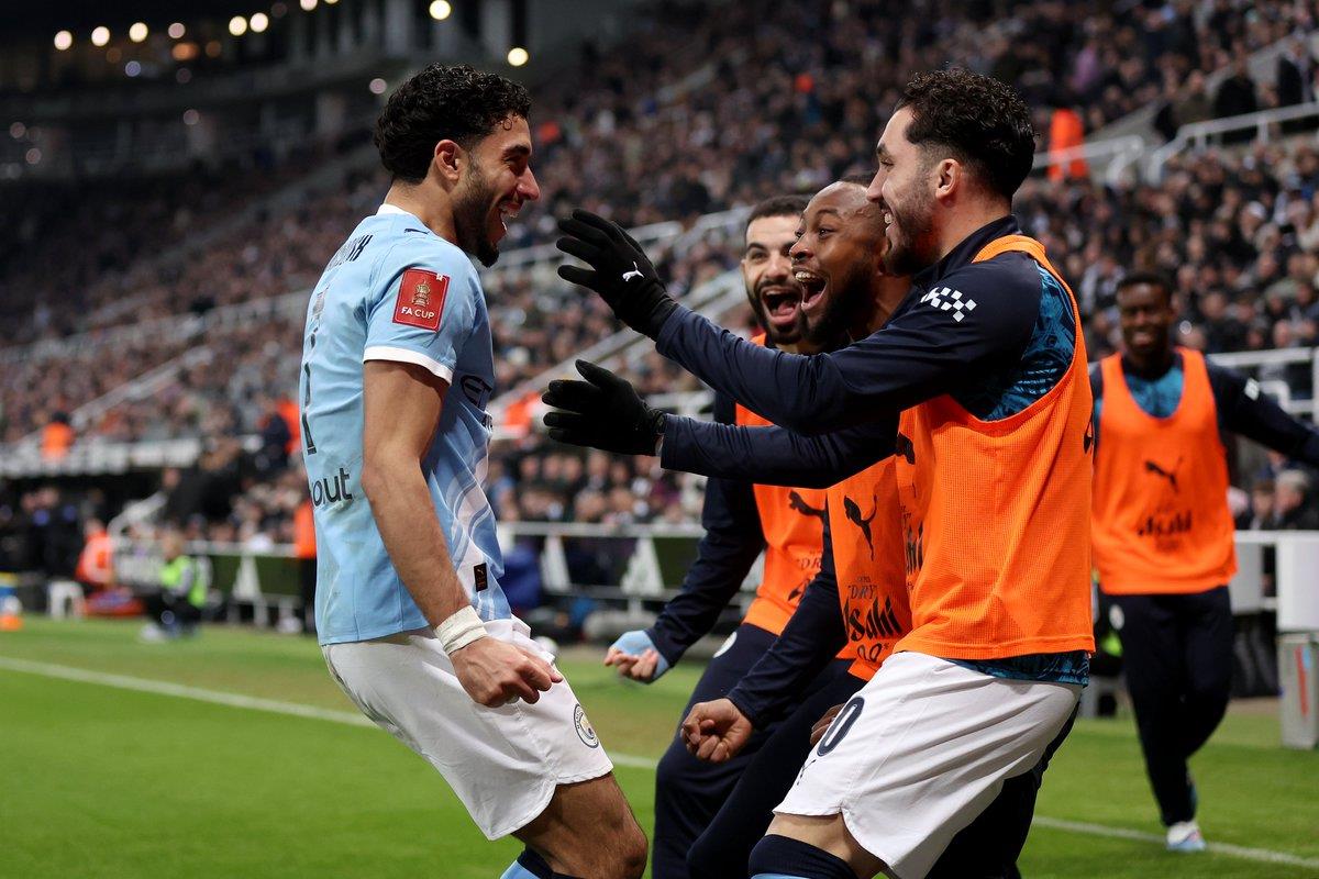 ماذا قدم عمر مرموش في مباراة مانشستر سيتي ونيوكاسل بـ كأس الاتحاد الإنجليزي؟