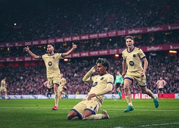 برشلونة يستعرض رقم ا فريد ا لـ لامين يامال بعد هدفه الحاسم أمام أتلتيك بلباو