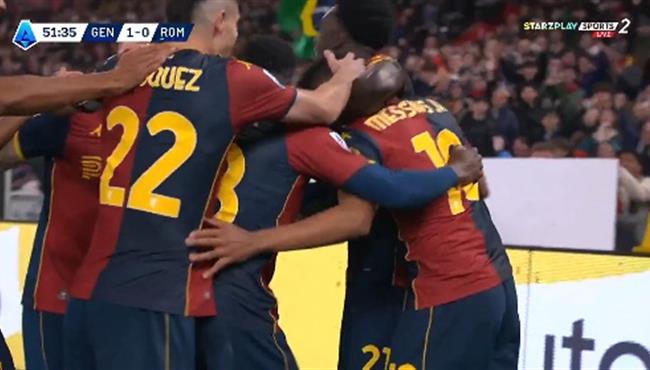 اهداف مباراة روما وجنوي 1 2 الدوري الايطالي