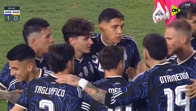 اهداف مباراة الارجنتين وزامبيا الودية