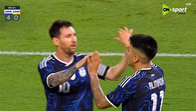 هدف الارجنتين الرابع في مرمي زامبيا