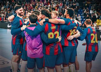 بمشاركة سيف الدرع برشلونة يتوج بلقب الدوري الإسباني لكرة اليد