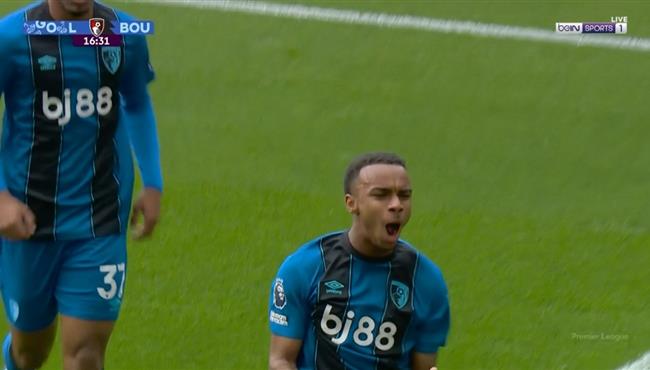 هدف بورنموث الاول في مرمي ارسنال بالدوري الانجليزي